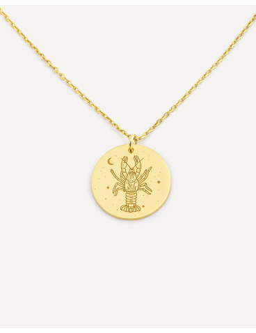 Gold-plated Cancer necklace
