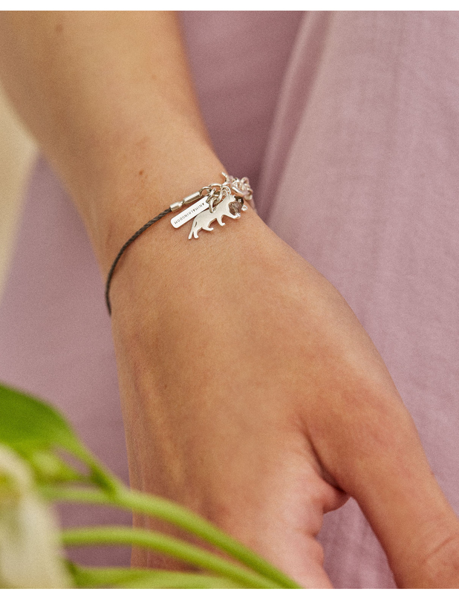Silver string bracelet