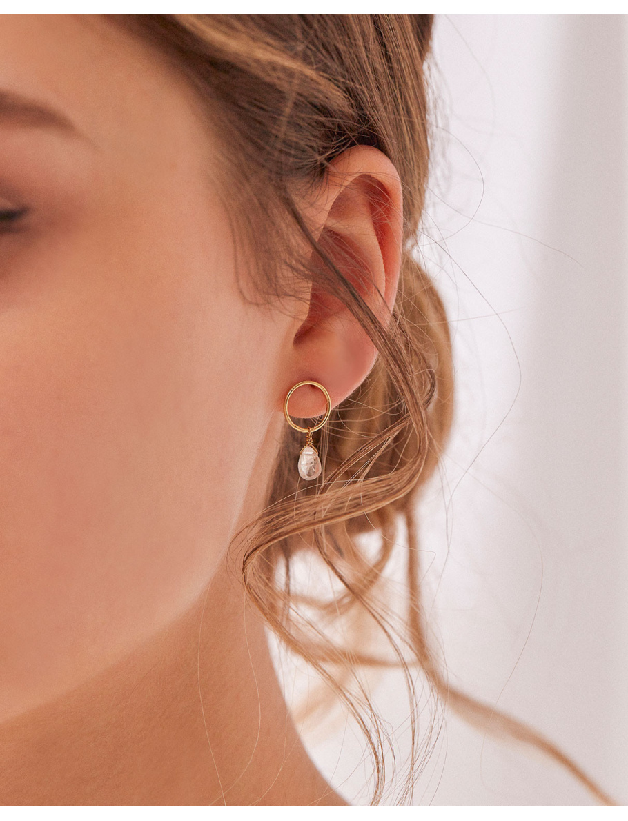The One gold-plated earrings