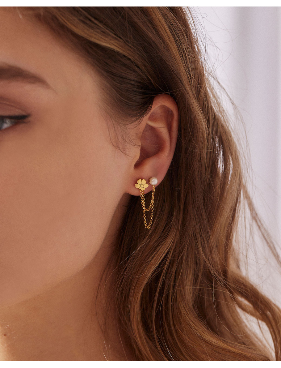 Say Yes gold-plated earrings