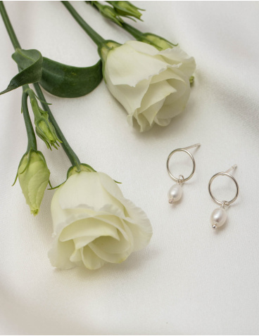 Silver earrings for wedding