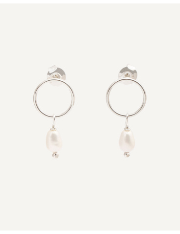 Bridal silver earrings