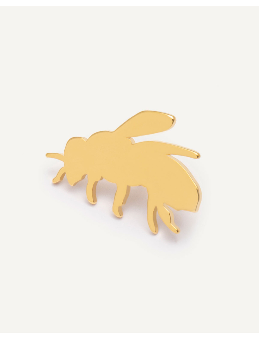 Gold-plated bee pin