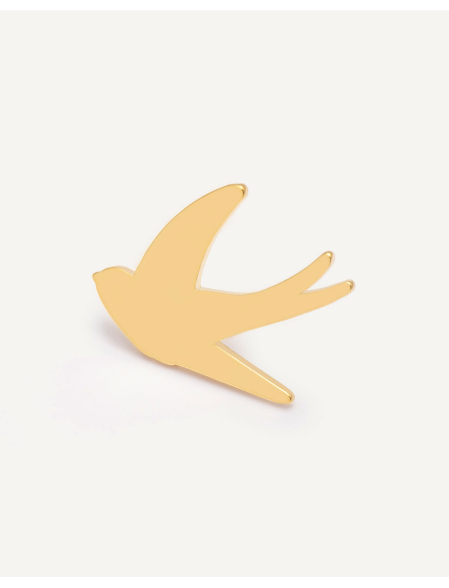 Gold-plated swallow pin