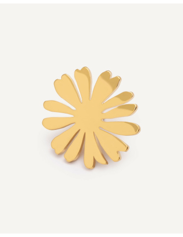 Pozłacany pin rumianek