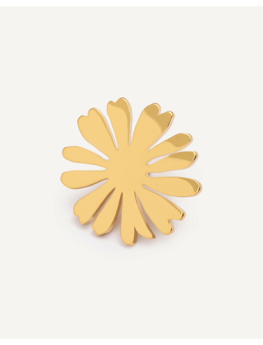 Gold-plated chamomile pin