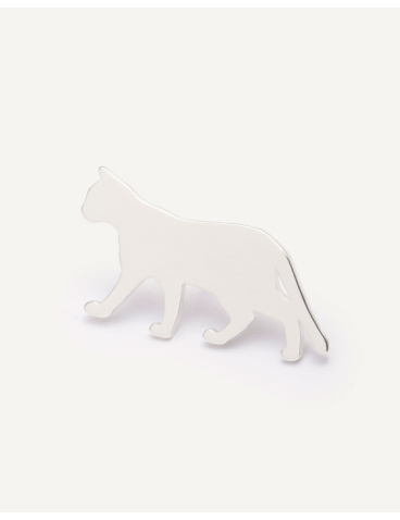 Silver cat pin