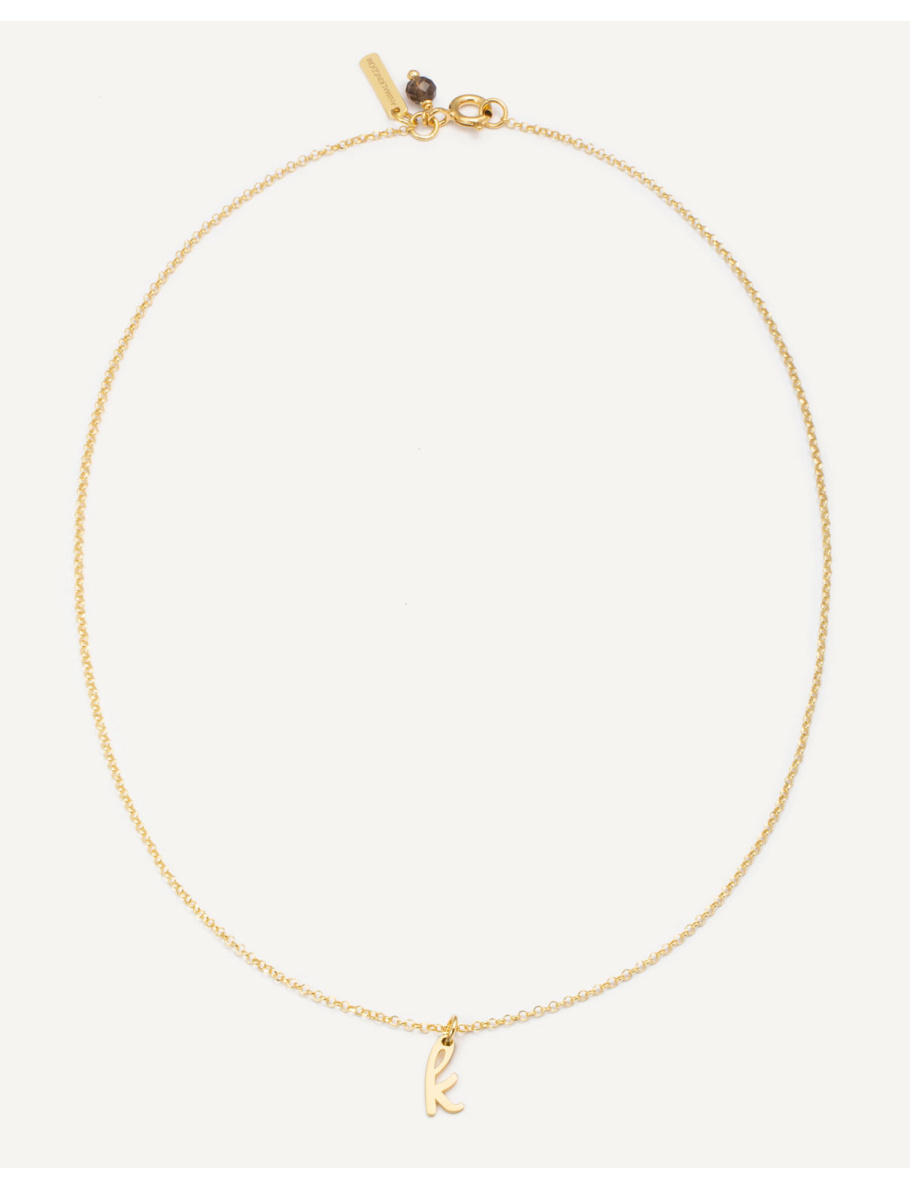 Gold-plated necklace with letter