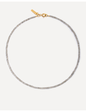Choker pozłacany z labradorytem