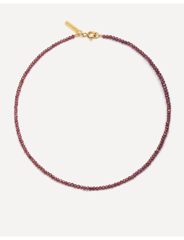 Choker pozłacany z granatem